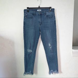 Just Black Denim (JBD) Cropped Distressed Jeans